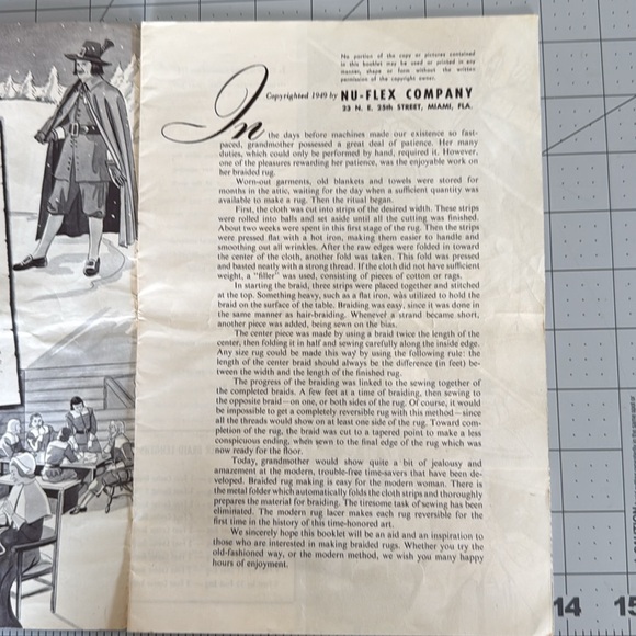 How to Braid a Rug in One Day Booklet c1949 - Picture 4 of 7